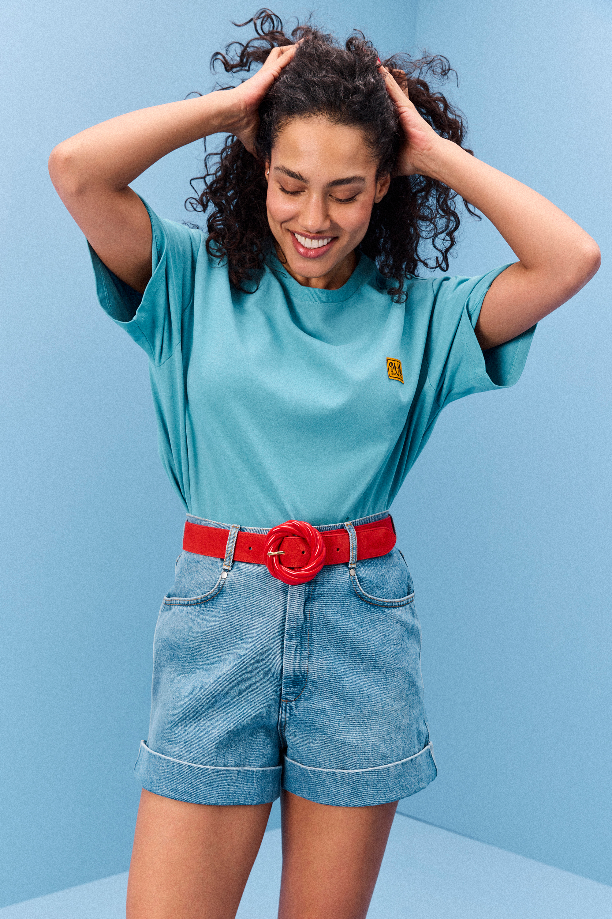 SHORT CARLOTTA LIGHT BLUE