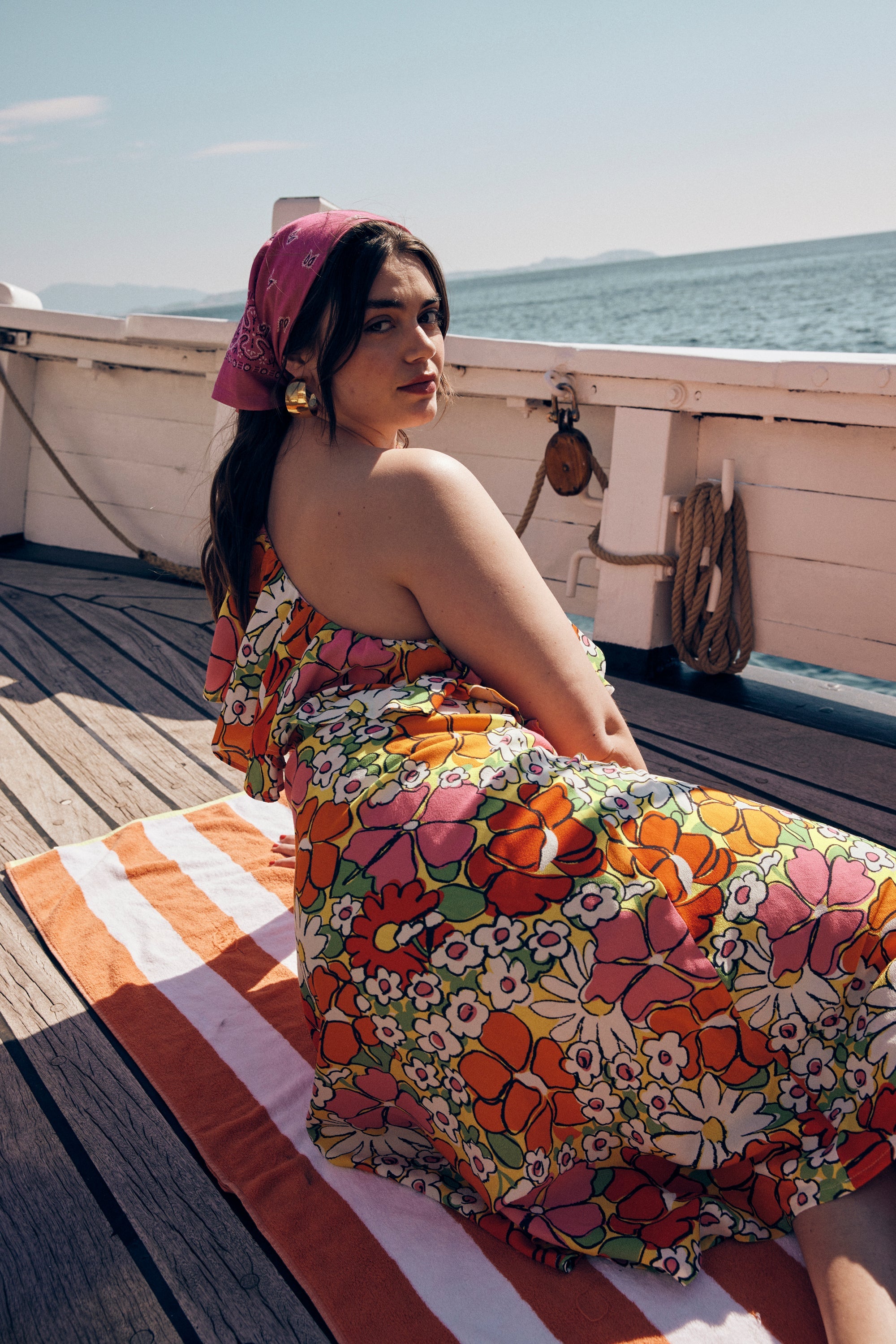 ROBE BAYA FLEURS 70'S
