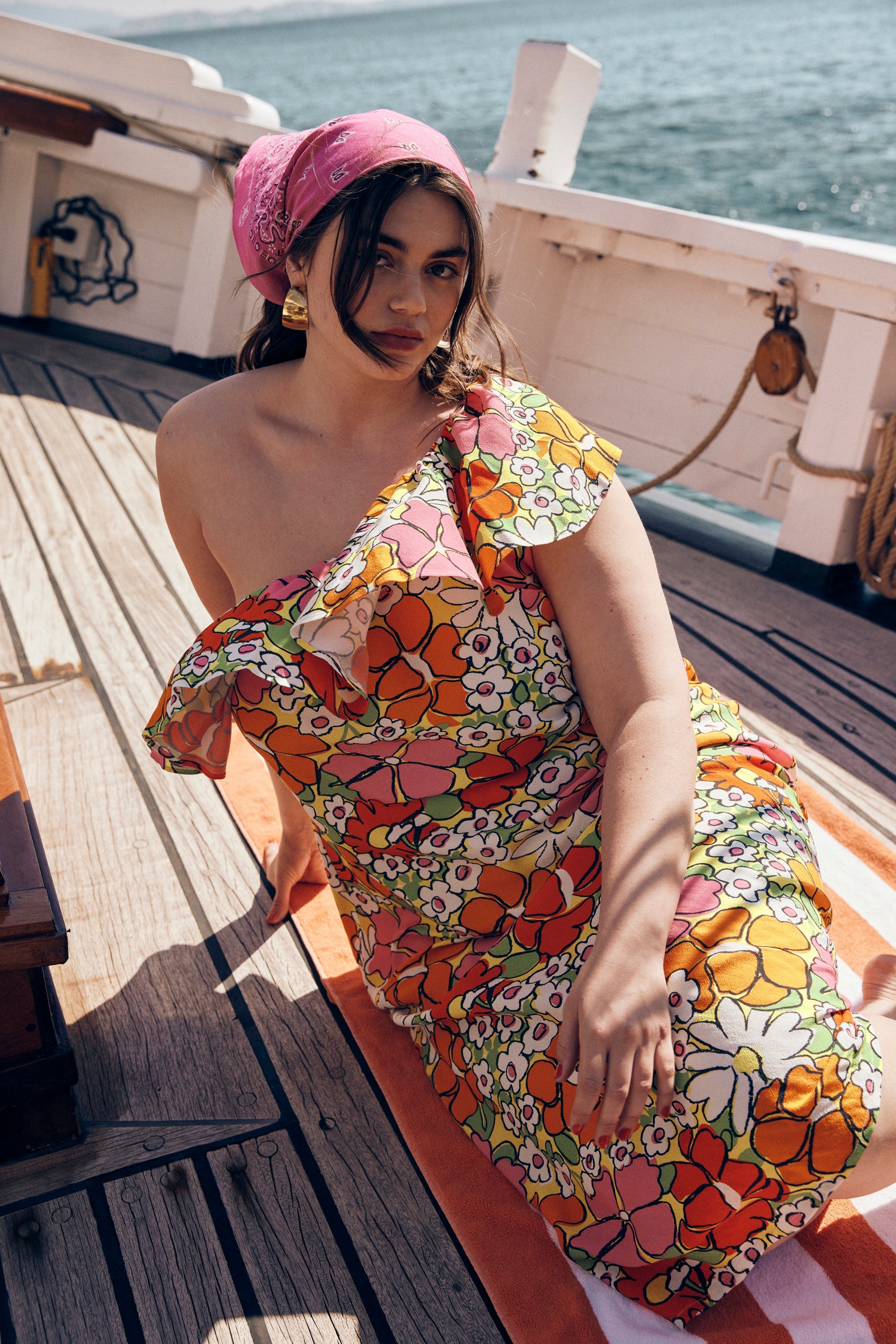ROBE BAYA FLEURS 70'S