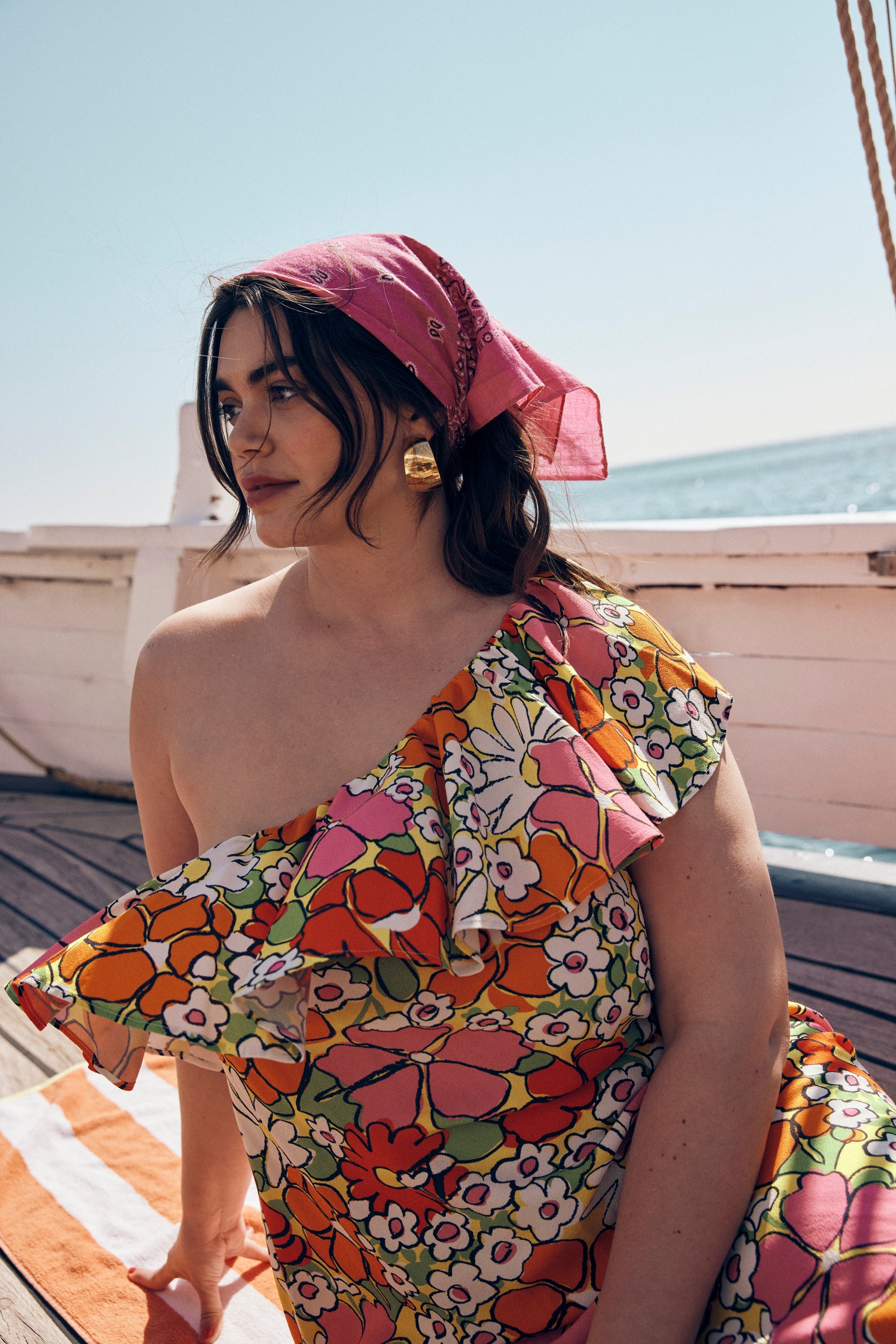 ROBE BAYA FLEURS 70'S