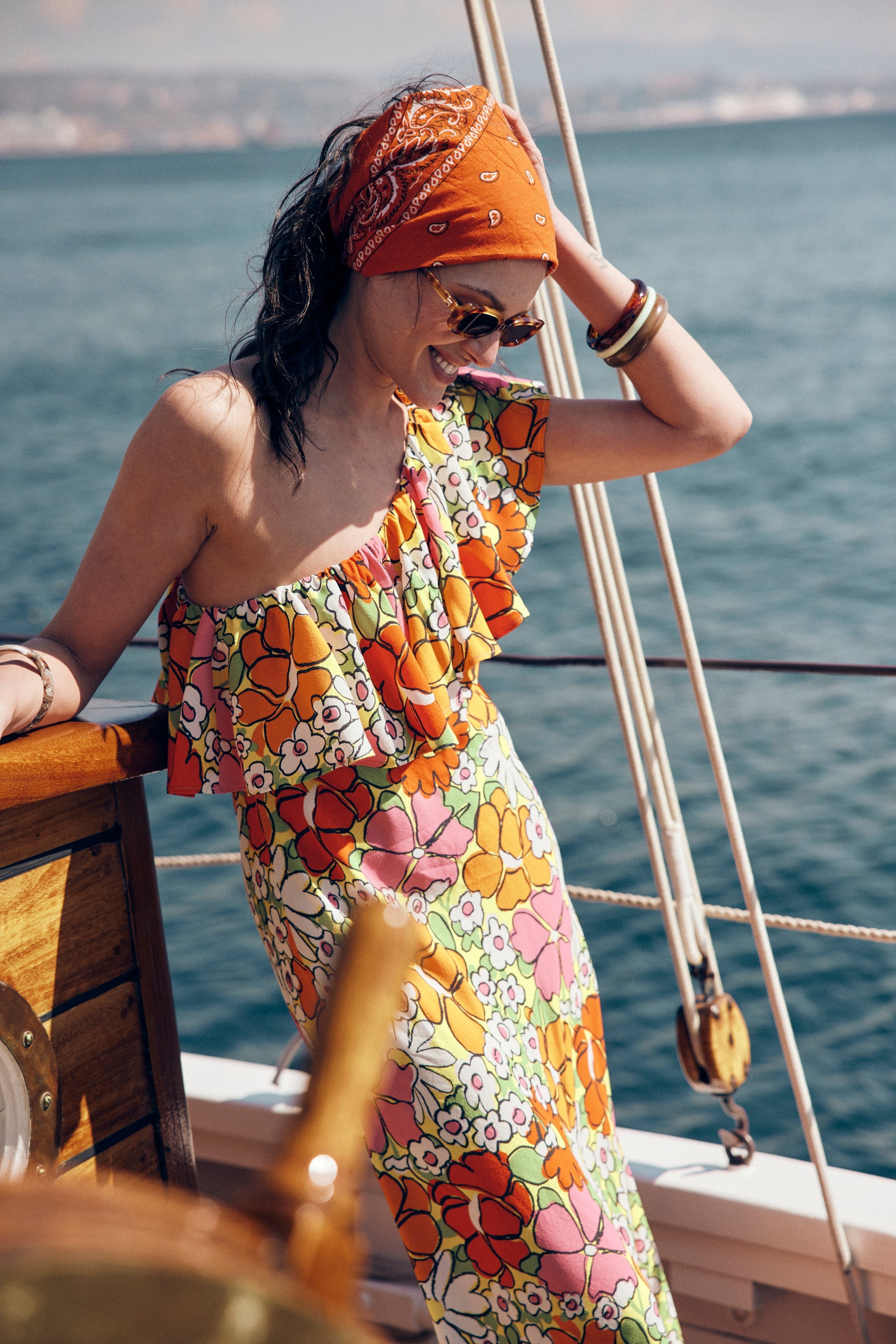 ROBE BAYA FLEURS 70'S