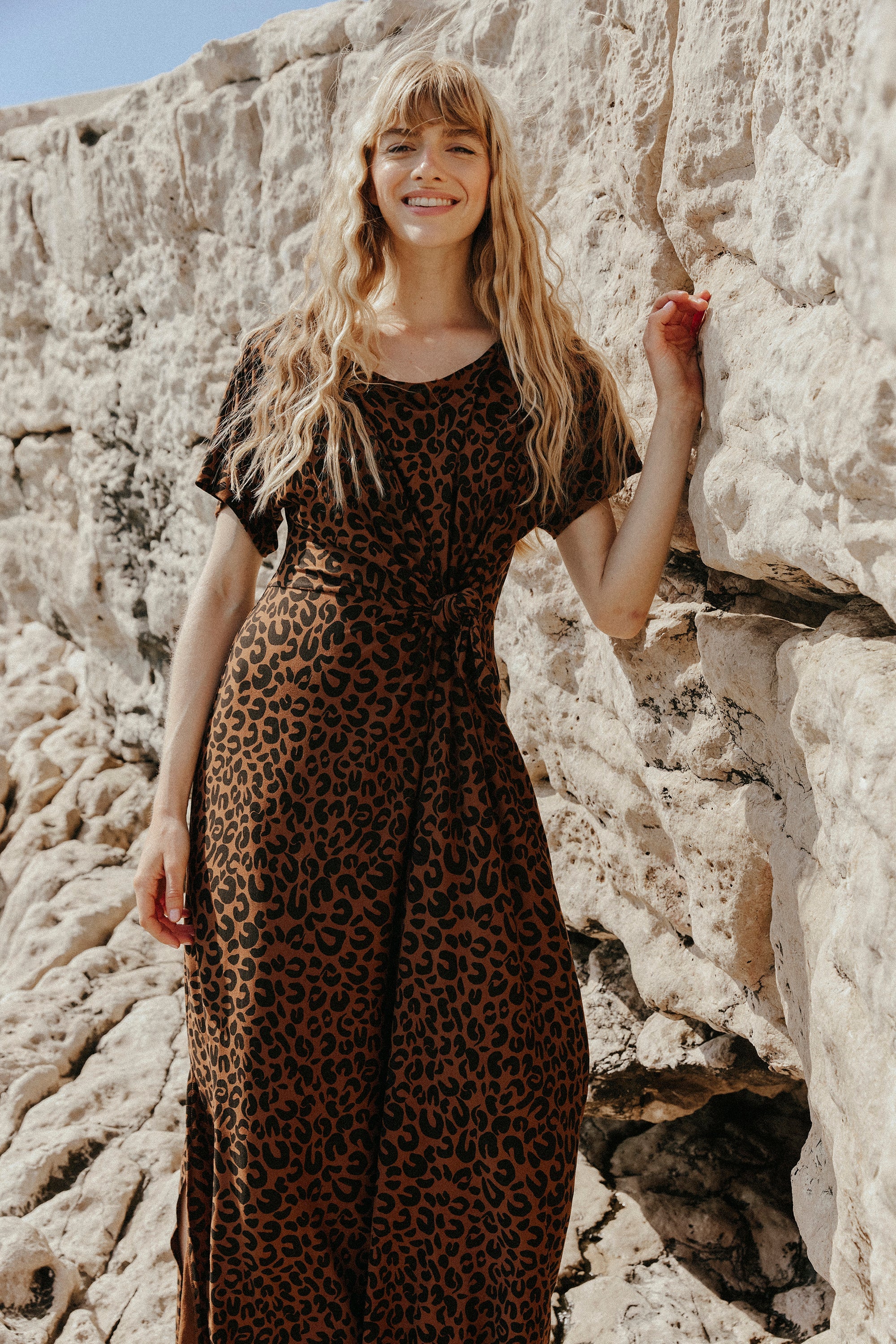 ROBE ANOUCK LÉOPARD