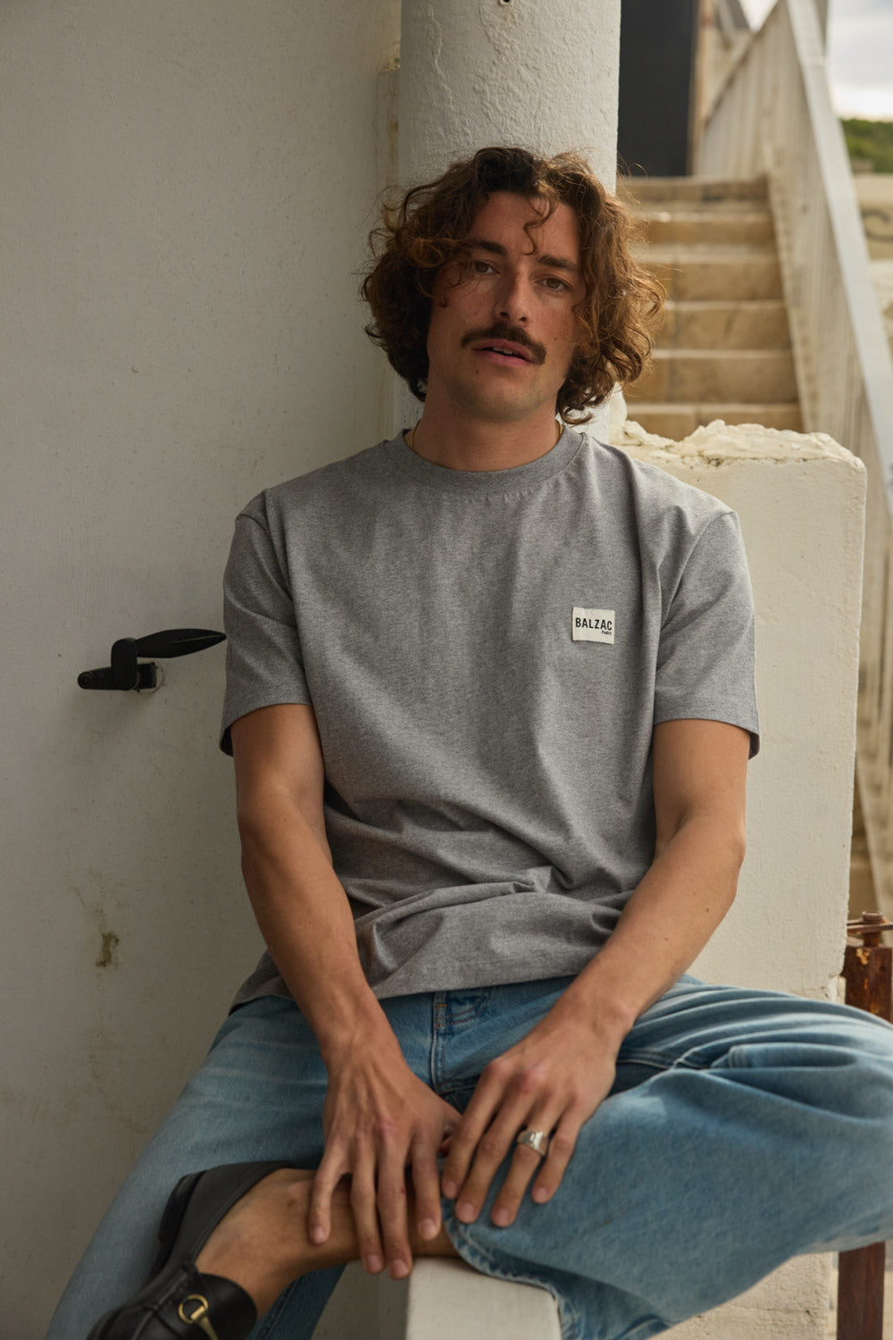 Tee-shirt Martel gris chiné