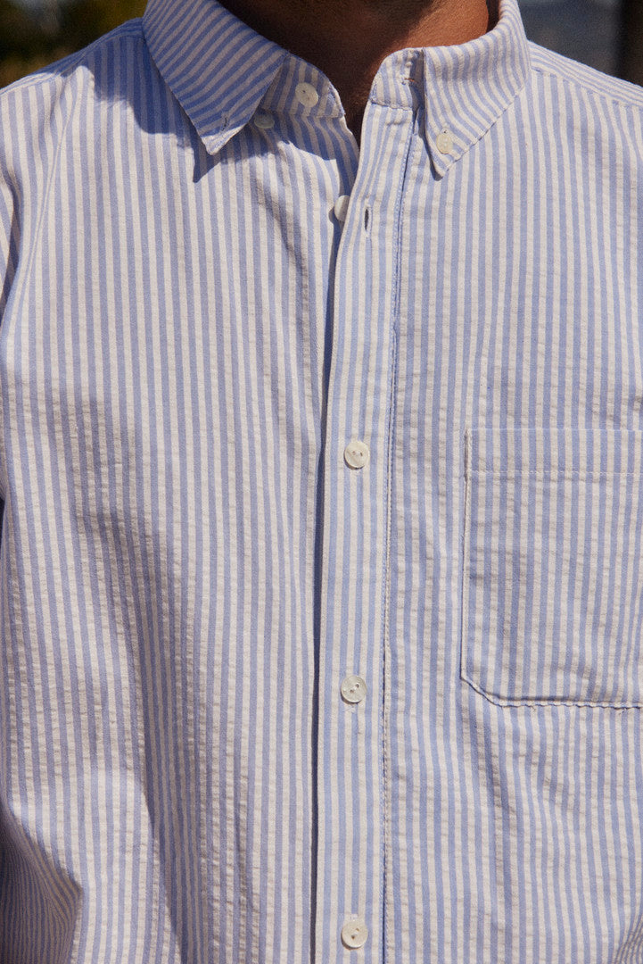 Chemise Paradis rayures bleues et blanches