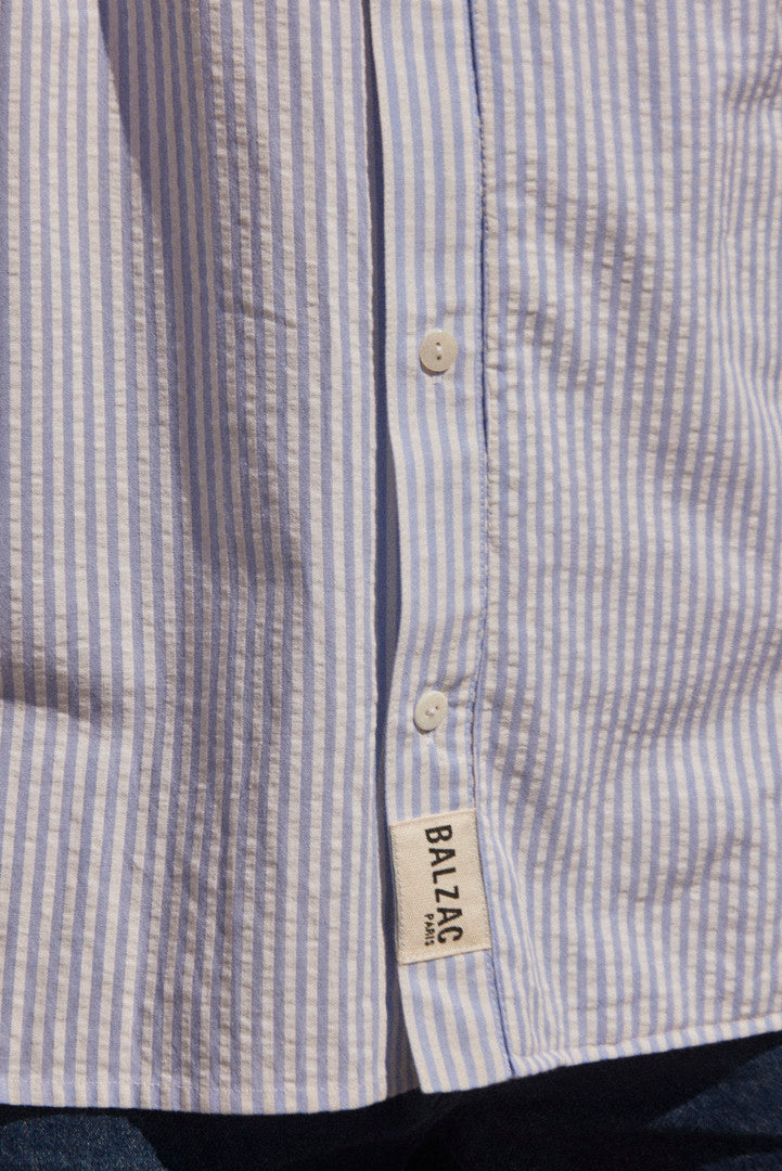Chemise Paradis rayures bleues et blanches