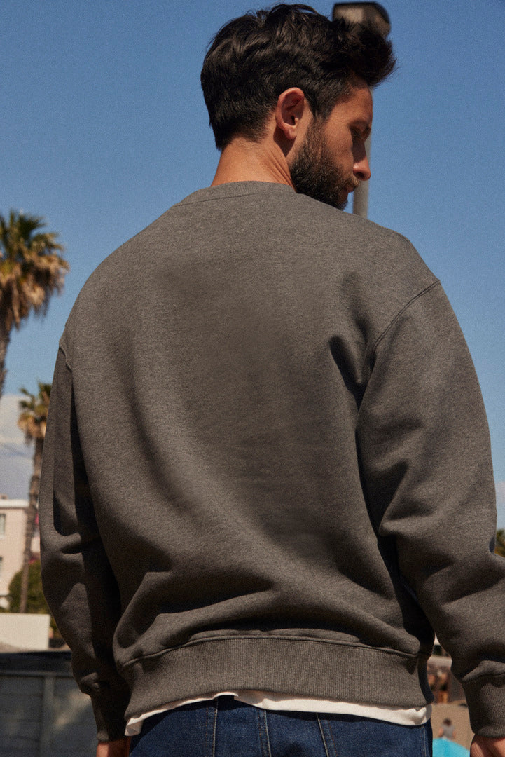 Sweat-shirt Hauteville gris chiné