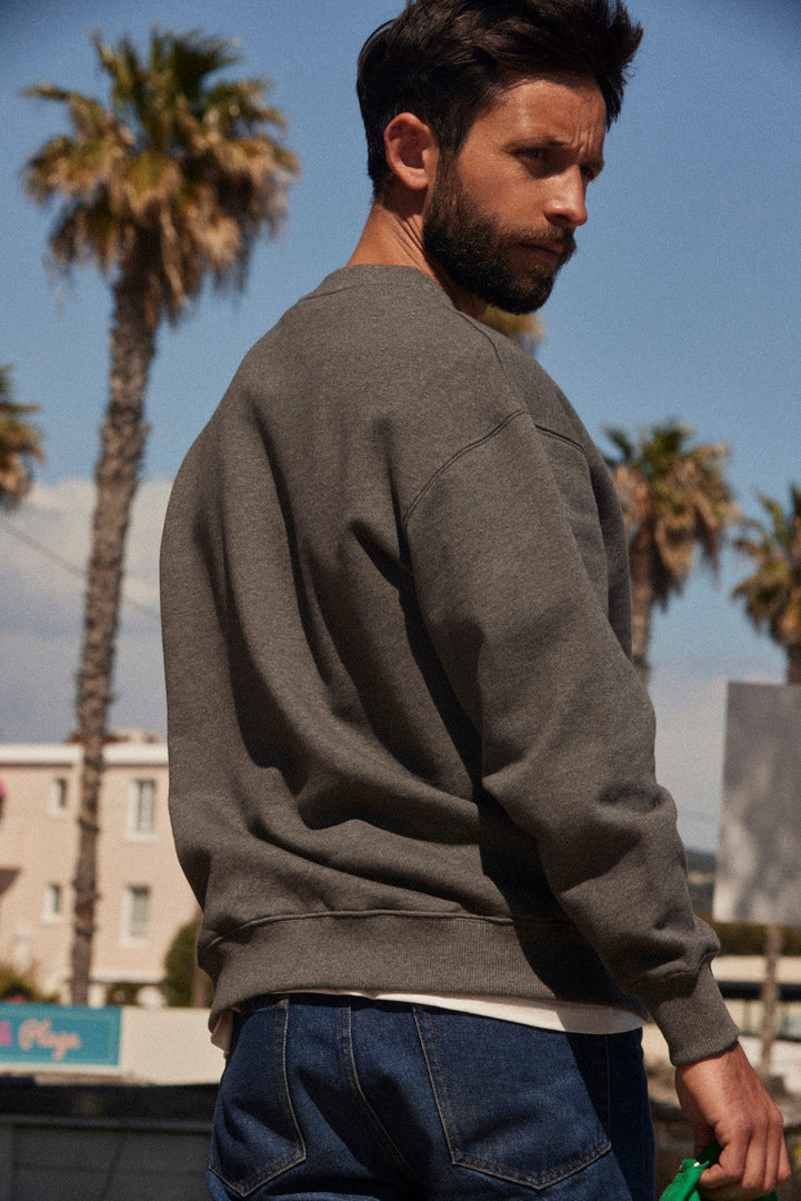 Sweat-shirt Hauteville gris chiné